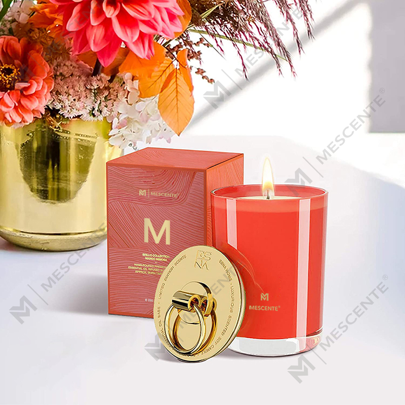 Osobní svatební vonné svíčky s logem M&Scent Luxury White Soy Wax, Camp Candle na míru