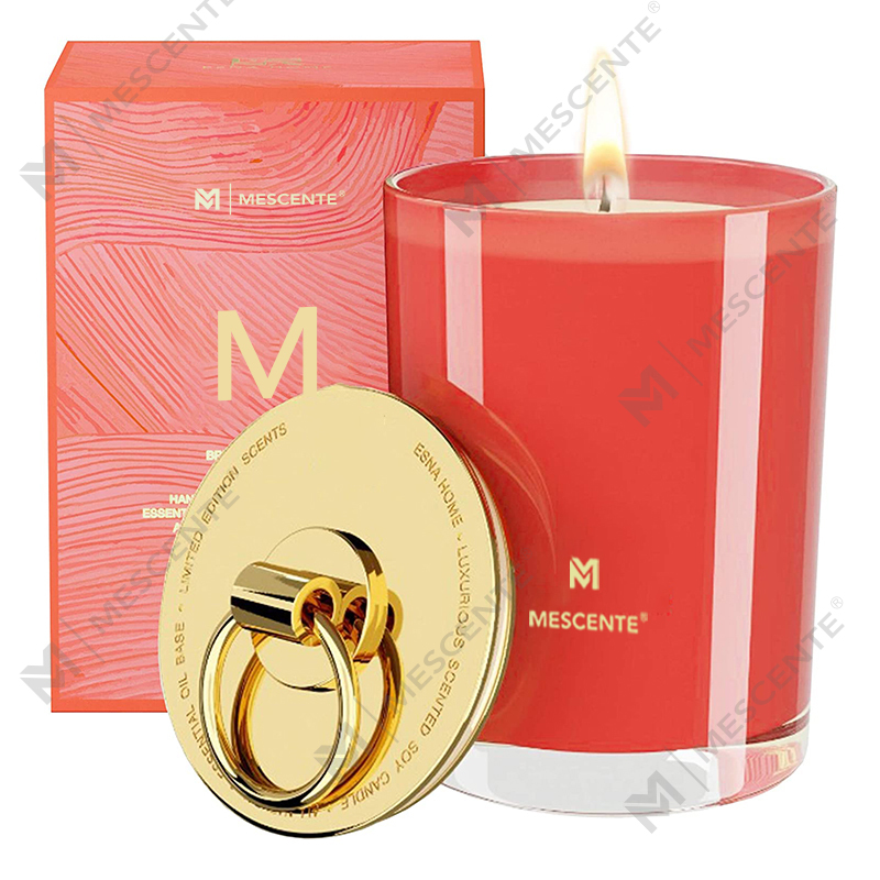 Osobní svatební vonné svíčky s logem M&Scent Luxury White Soy Wax, Camp Candle na míru