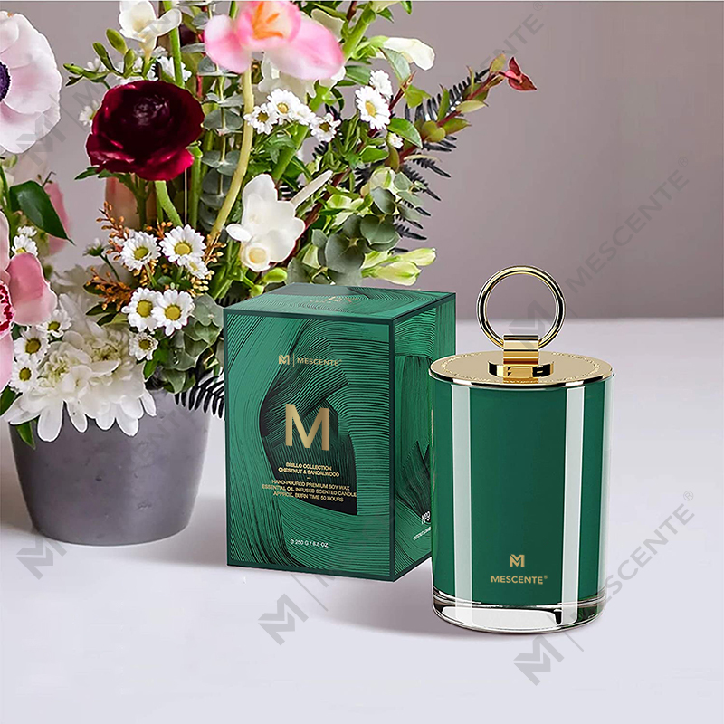 Osobní svatební vonné svíčky s logem M&Scent Luxury White Soy Wax, Camp Candle na míru