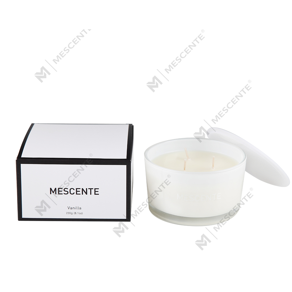 Mescente velkoobchod Private Label skleněná nádoba 3 knot 100% sojový vosk vonná svíčka