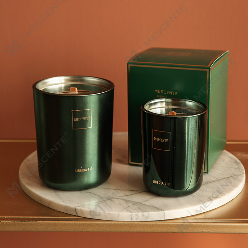 M&Scent velkoobchod přizpůsobená luxusní soukromá etiketa Pillar vonná sojový vosk Dřevěný knot Aroma svíčka
