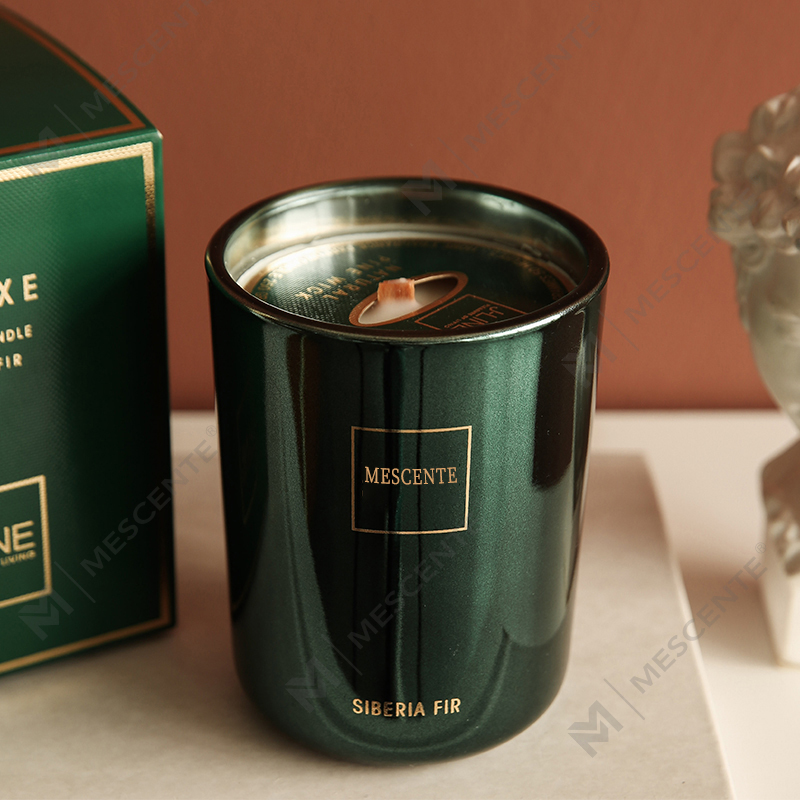 M&Scent velkoobchod přizpůsobená luxusní soukromá etiketa Pillar vonná sojový vosk Dřevěný knot Aroma svíčka