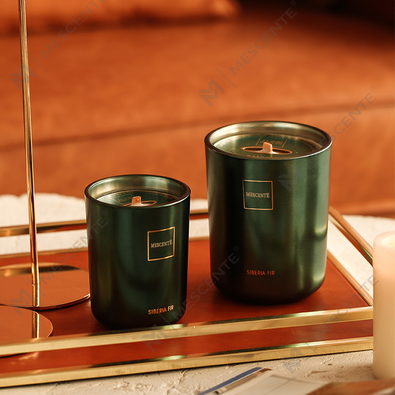 M&Scent velkoobchod přizpůsobená luxusní soukromá etiketa Pillar vonná sojový vosk Dřevěný knot Aroma svíčka