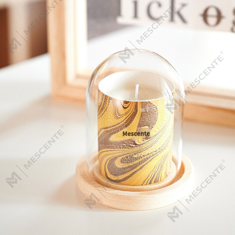 Velkoobchod M&Scent levně přizpůsobený luxusní privátní štítek Sloj vonná sojový vosk Dřevěný knot Aroma svíčka