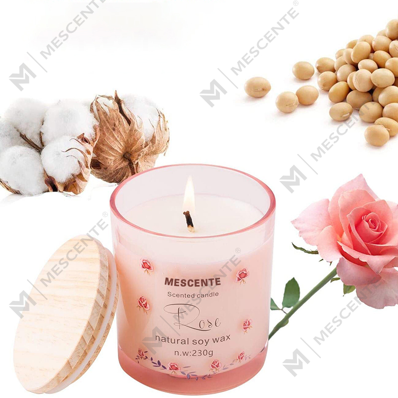 M&Scent ručně vyráběný luxusní skleněný držák Spiritual Ceramics Pillar Vanilková vonná svíčka s krystaly