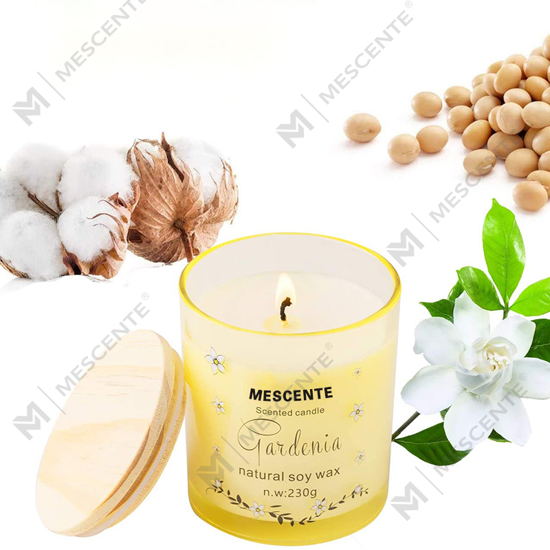 M&Scent ručně vyráběný luxusní skleněný držák Spiritual Ceramics Pillar Vanilková vonná svíčka s krystaly