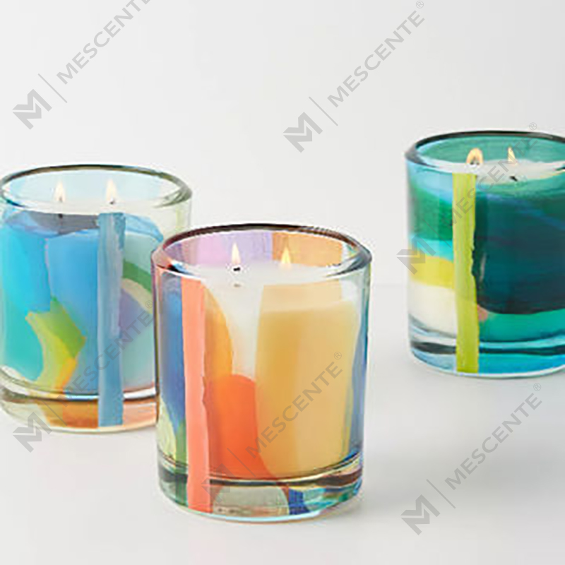 Velkoobchod M&Scent Luxusní dekorace na zakázku Soukromá značka Černé sklo Křišťálové vonné svíčky ze sójového vosku