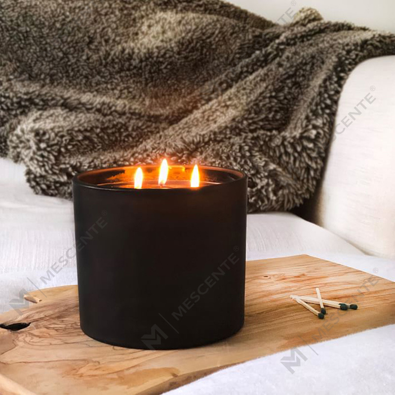 M&SCENT Přírodní vánoční široce používaná skleněná dóza vonná svíčka ze sójového vosku se skládací krabičkou
