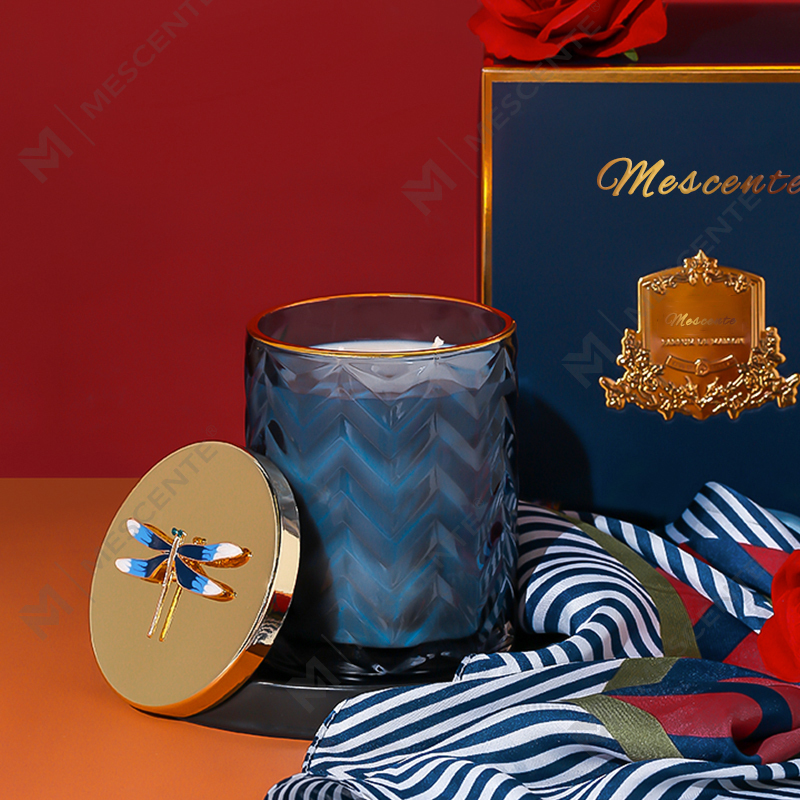 M&Scent Velkoobchody Vlastní soukromá etiketa Nádoba Aromaterapie Vonná vůně Sojové svíčky s krystaly