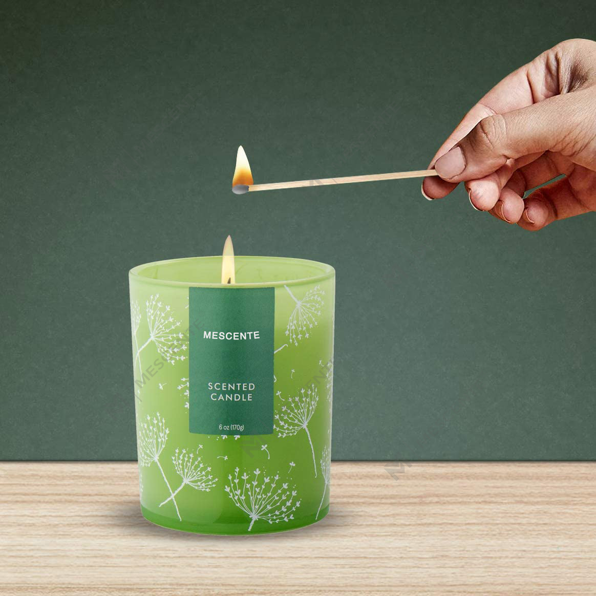 M&S scent Custom Shaped Logo Print Ukázka Aromaterapie Vonné svíčky, Vonné svíčky se sušenými květinami