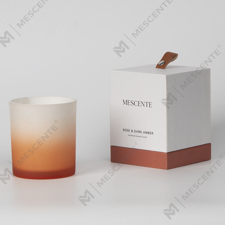 Gradient matné sklo velká vonná sójová svíčka