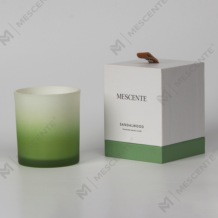 Gradient matné sklo velká vonná sójová svíčka