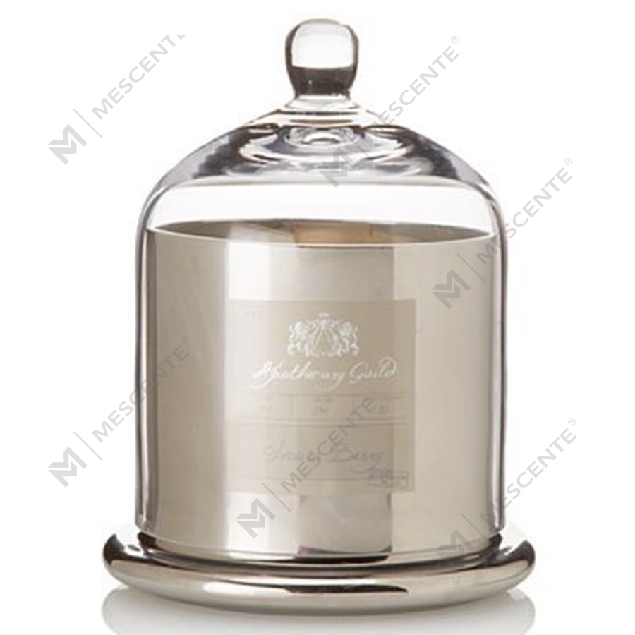 Mescente Luxury Silver Klenutý kryt Vonný svícen skleněná kupole Sklenice
