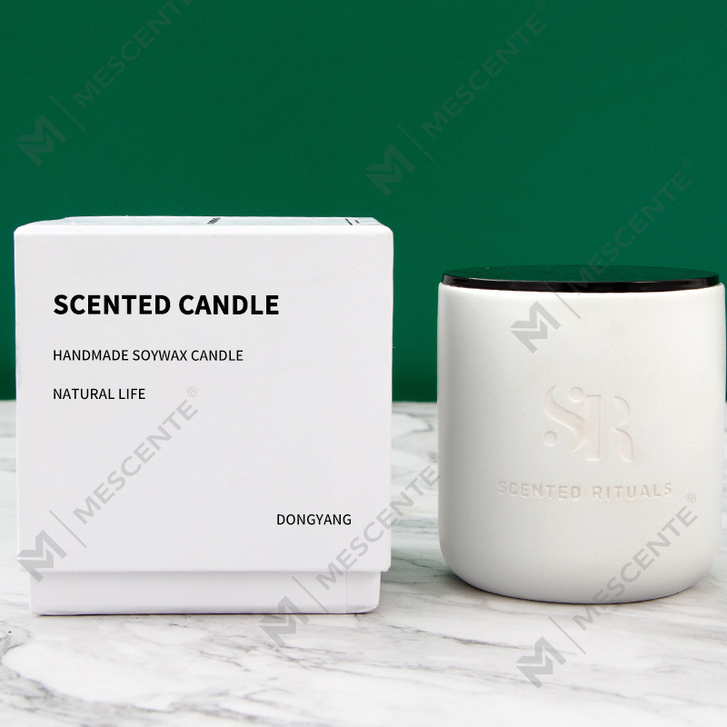 M&S vůně Custom Logo Levné keramické dózy s dřevěným víčkem Svíčka, luxusní svíčky z kokosového vosku