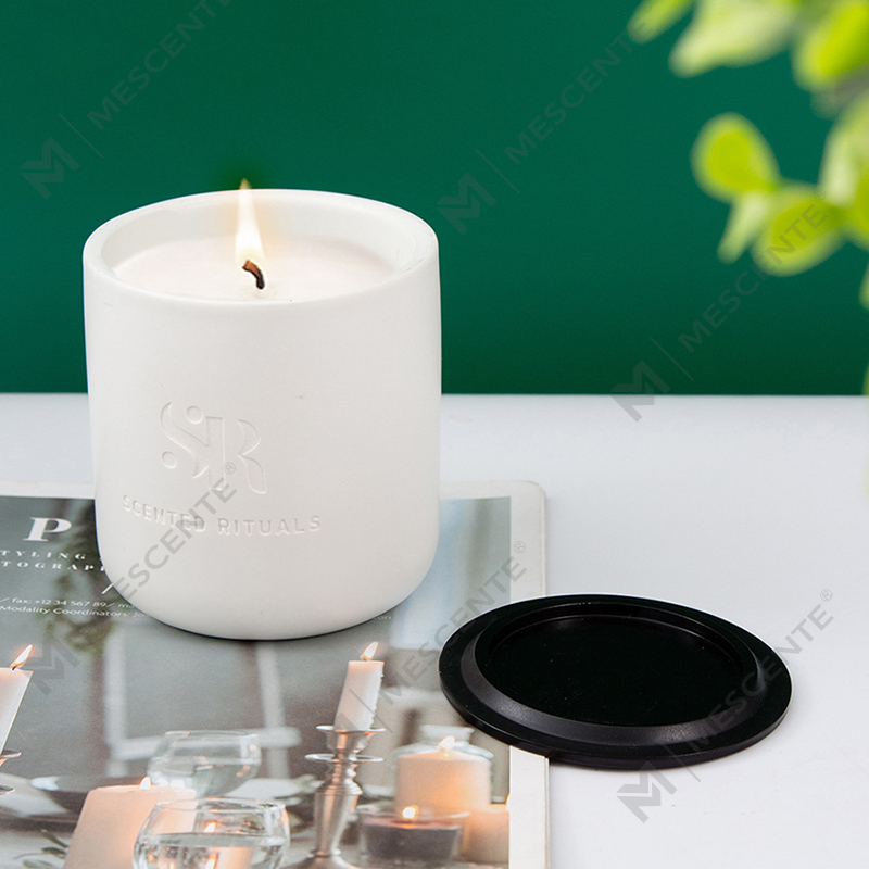 M&S vůně Custom Logo Levné keramické dózy s dřevěným víčkem Svíčka, luxusní svíčky z kokosového vosku