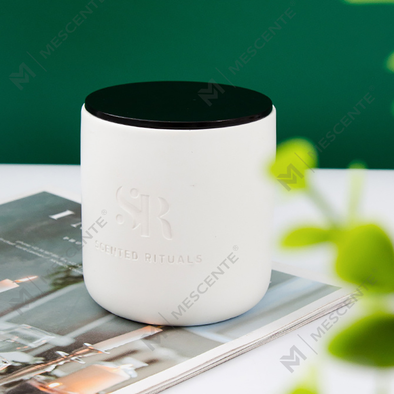 M&S vůně Custom Logo Levné keramické dózy s dřevěným víčkem Svíčka, luxusní svíčky z kokosového vosku