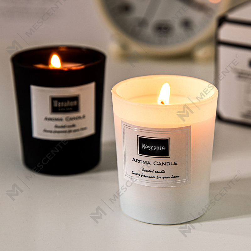 M&Scent zakázkově tištěné pivoňkové vonné svíčky ze sójového vosku, digitální vonná svíčka