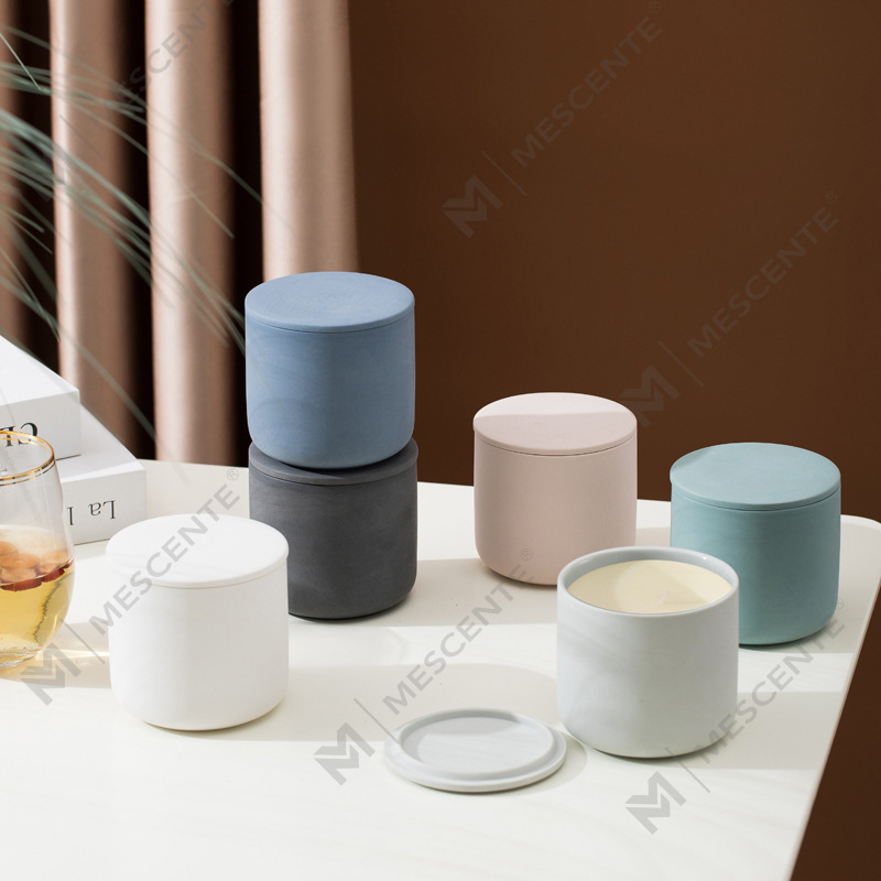 Velkoobchod M&Scent na zakázku moderní velká 3 knotová stříbrná bílá matná sklenice na vánoční svíčku s bambusovým víčkem