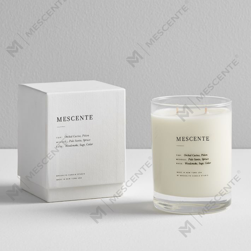 M&SENTE Nový produkt Domácí dekorace Vlastní 2 knotové vonné svíčky ve skleněné nádobce