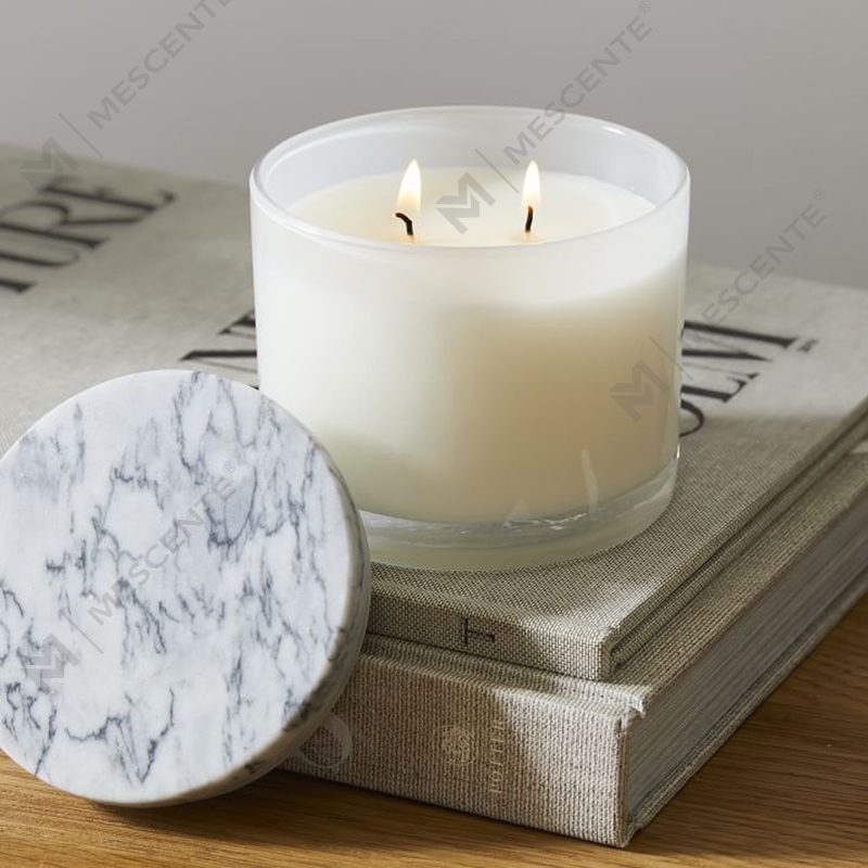 Velkoobchod Low Moq Luxury Unlabeled 2 Wick Vitrina Marble Licked Candle