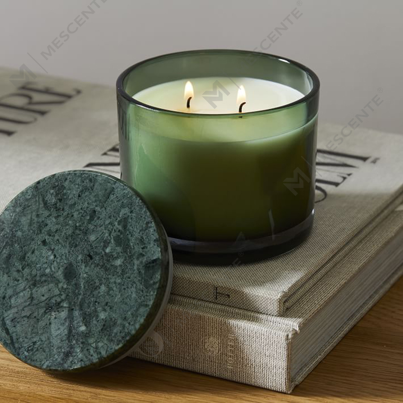 Velkoobchod Low Moq Luxury Unlabeled 2 Wick Vitrina Marble Licked Candle