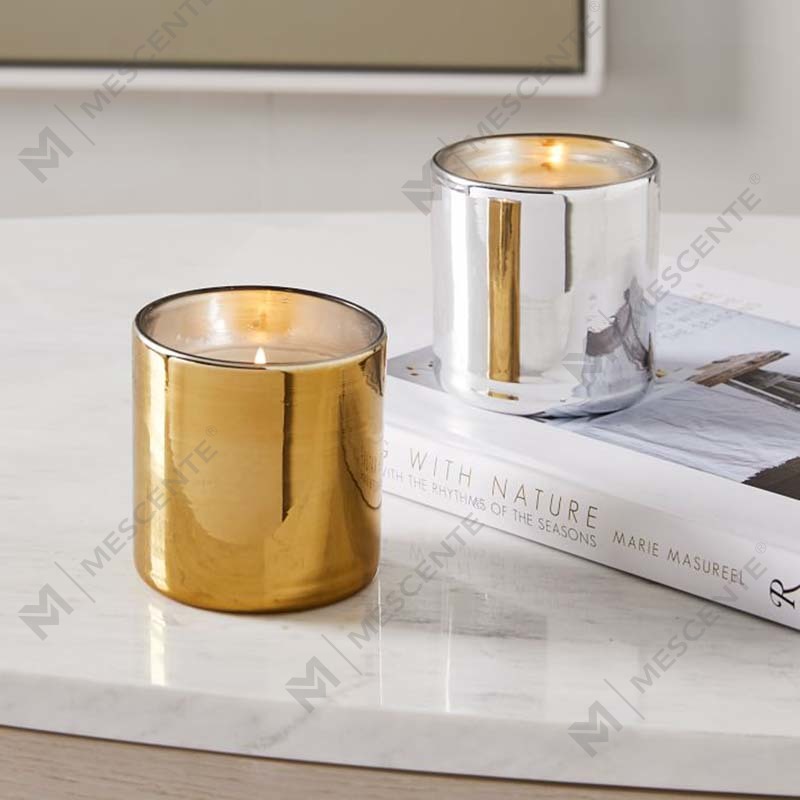 Amazon Luxury Custom Gold Print Logo Černá skleněná dóza vonná sojová vosková svíčková dekorace Dárková sada