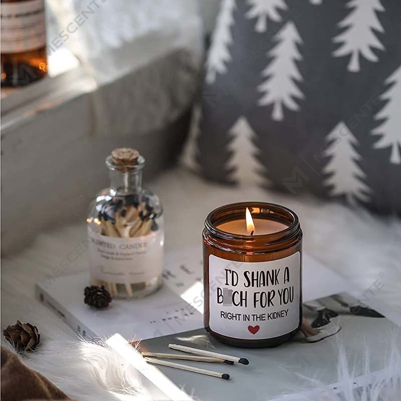 M&Scent Vánoční vonná svíčka ze 100% přírodního vosku pro domácí dárkovou sadu, vonná svíčka ve skleněné nádobce s kovovým víčkem