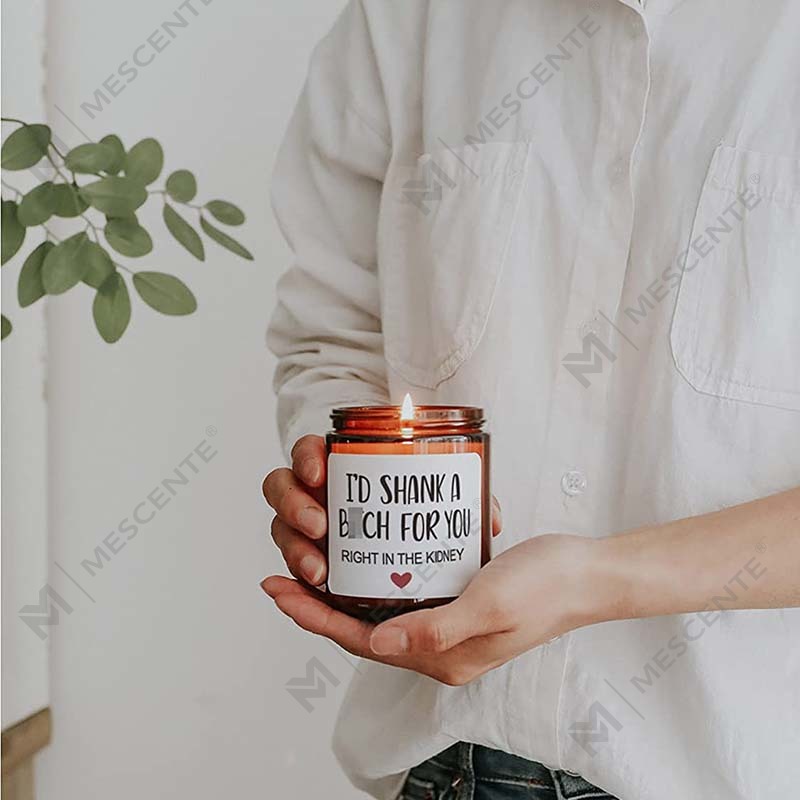 M&Scent Vánoční vonná svíčka ze 100% přírodního vosku pro domácí dárkovou sadu, vonná svíčka ve skleněné nádobce s kovovým víčkem