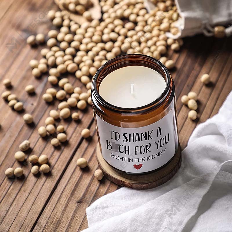M&Scent Vánoční vonná svíčka ze 100% přírodního vosku pro domácí dárkovou sadu, vonná svíčka ve skleněné nádobce s kovovým víčkem