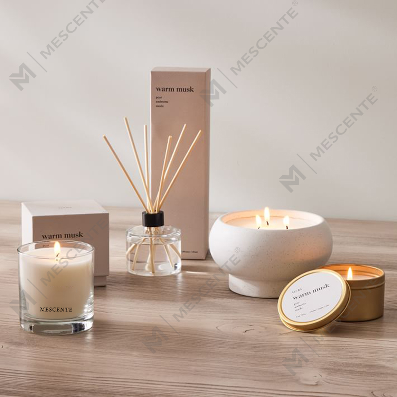 M&Scent vlastní luxusní privátní značka květinový rákosový difuzér s krabičkou