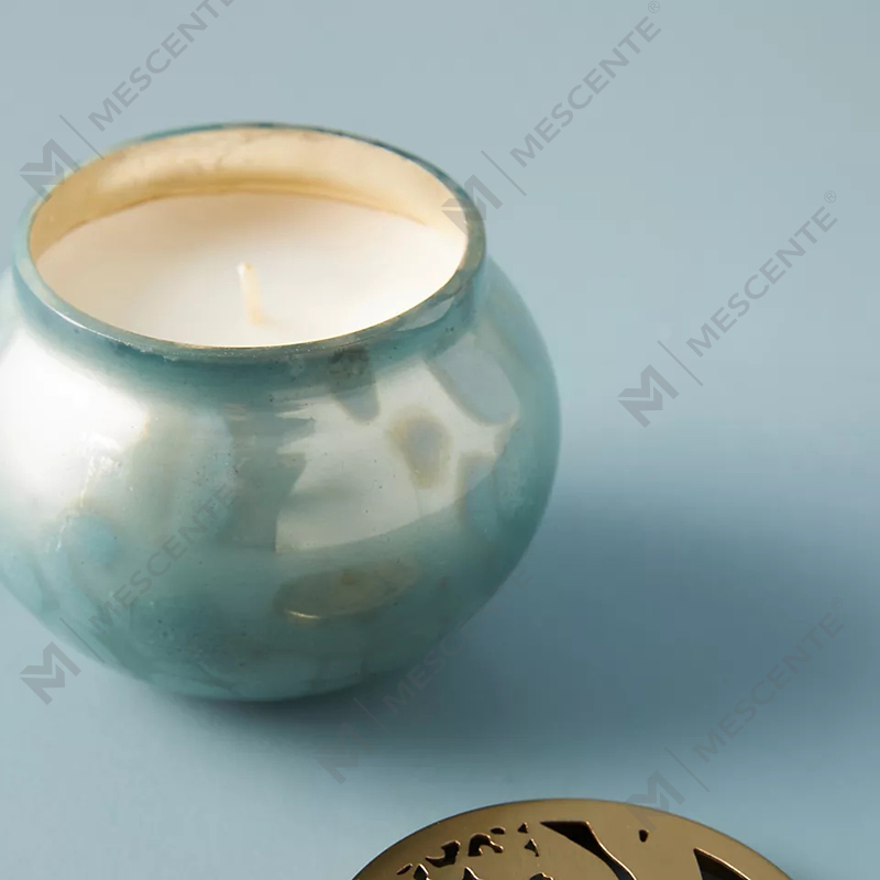 M&scent Private Label Vlastní domácí dekorace Luxusní skleněné dózy na svíčky Sojový vosk Vonné svíčky s víčkem