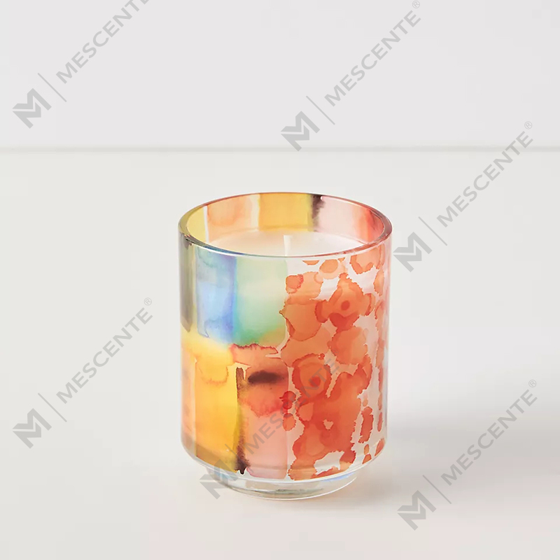 M&Scent Luxury Custom Decoration Private Label 3 Wick A Sunday Painter Glass Křišťálové vonné svíčky ze sójového vosku