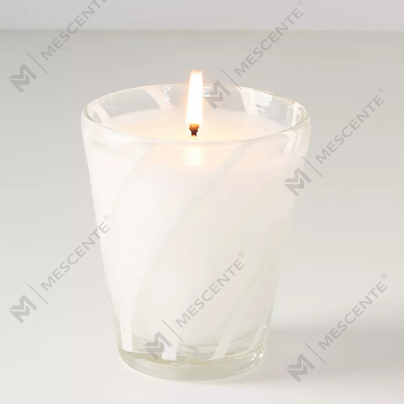 Svatební vonné svíčky s osobním logem M&Scent Luxury White Soy Wax