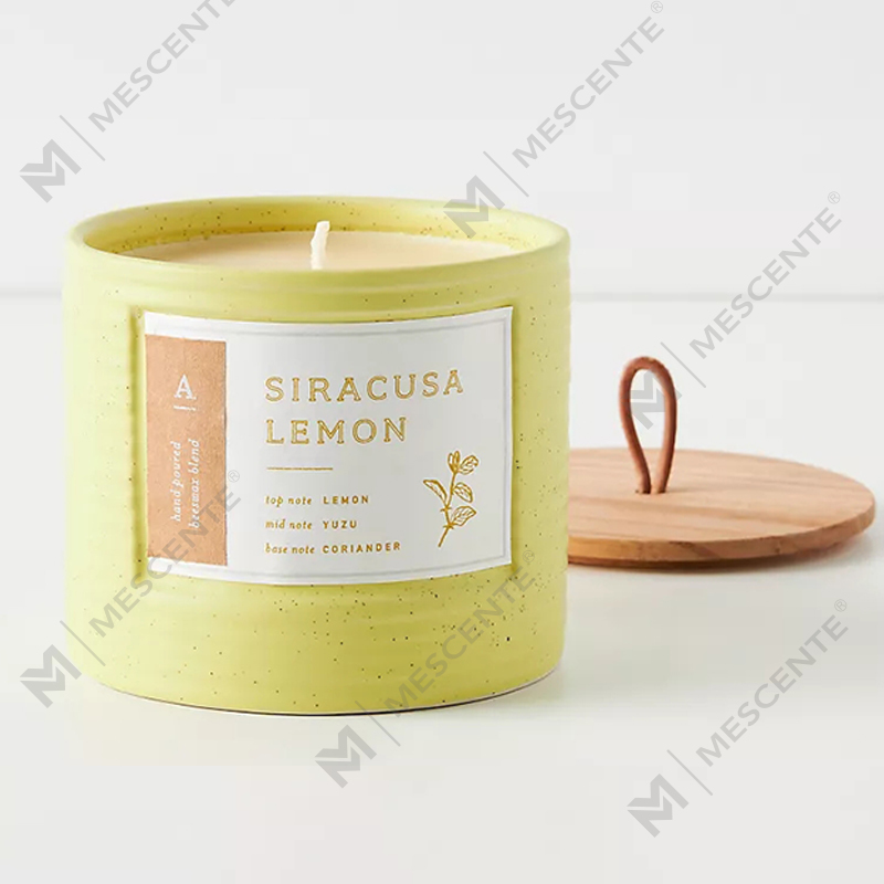 M&Scent Private Label barevné keramické dózy Elegantní svíčky s vůní sójového vosku
