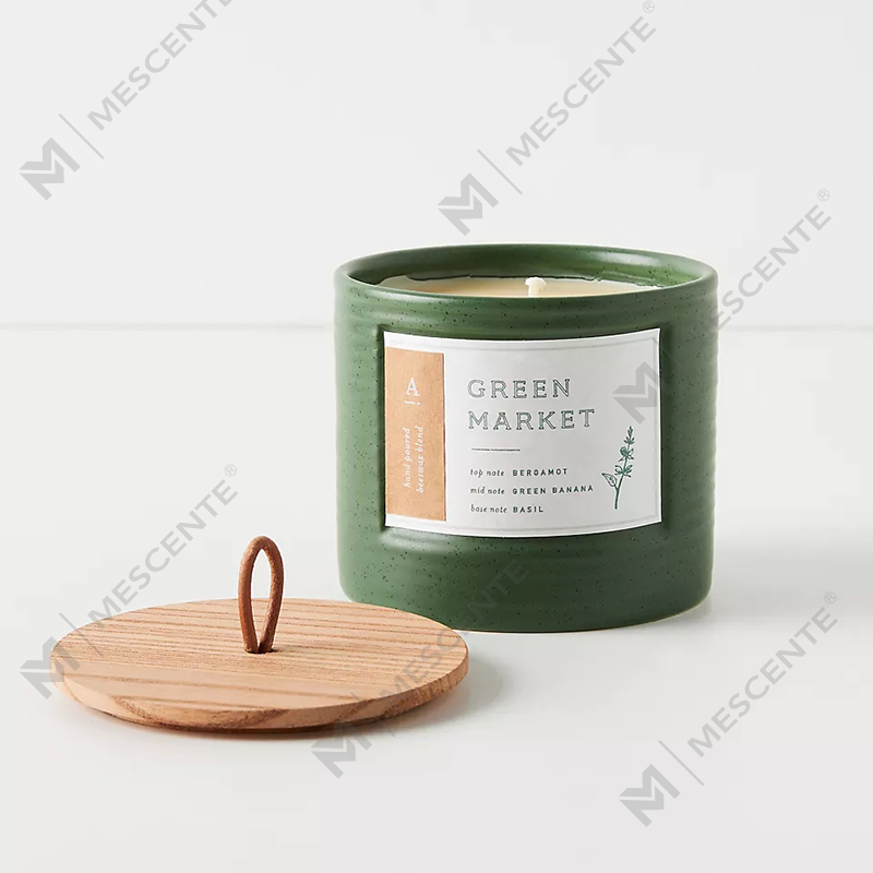 M&Scent Private Label barevné keramické dózy Elegantní svíčky s vůní sójového vosku