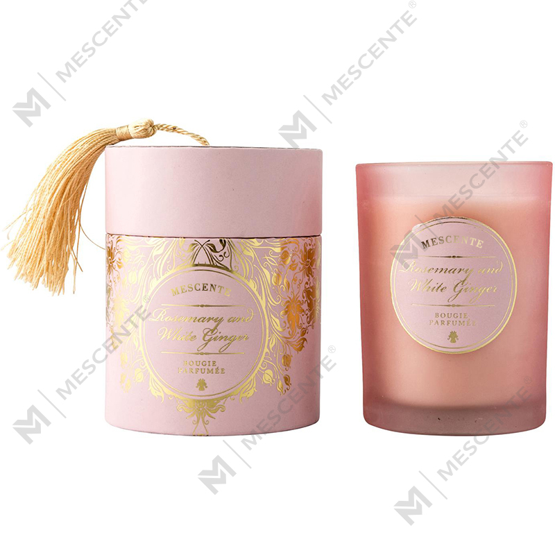Luxusní vánoční bílé vonné svíčky s osobním logem M&Scent