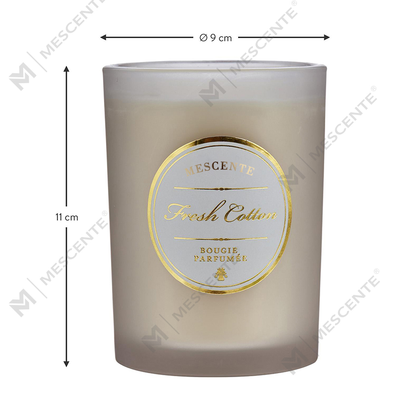 Luxusní vánoční bílé vonné svíčky s osobním logem M&Scent