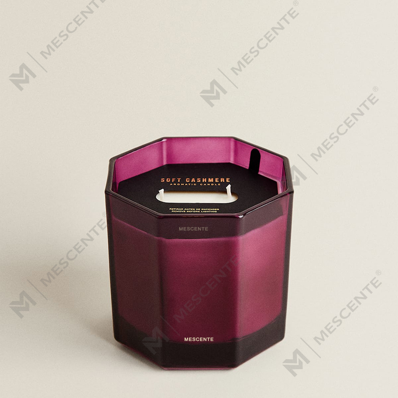 Luxusní vánoční vonné svíčky M&Scent Aromaterapie Svíčky ze sójového vosku v dárkové krabičce z černého skla