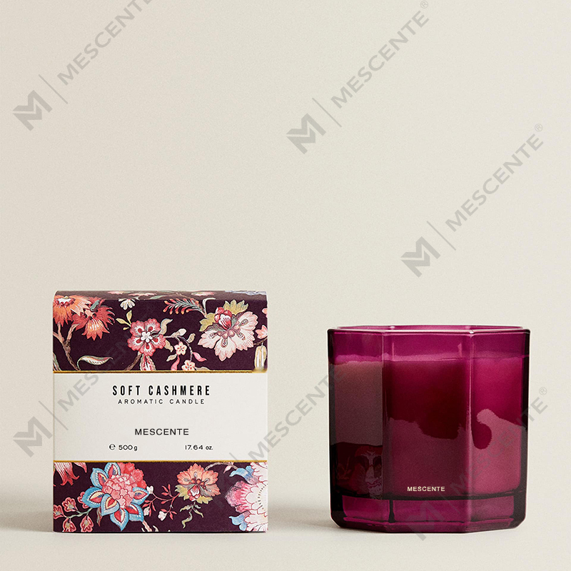 Luxusní vánoční vonné svíčky M&Scent Aromaterapie Svíčky ze sójového vosku v dárkové krabičce z černého skla